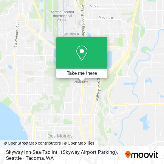Mapa de Skyway Inn-Sea-Tac Int'l (Skyway Airport Parking)