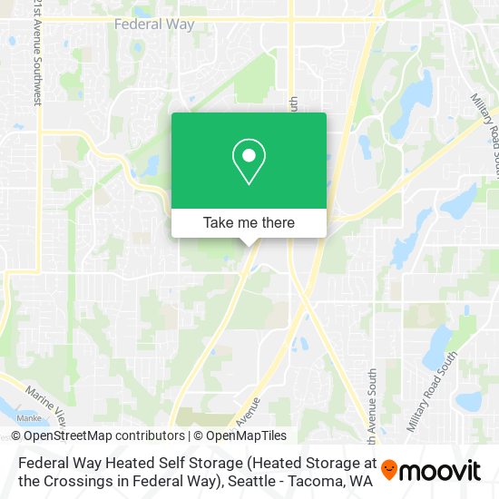 Federal Way Heated Self Storage (Heated Storage at the Crossings in Federal Way) map