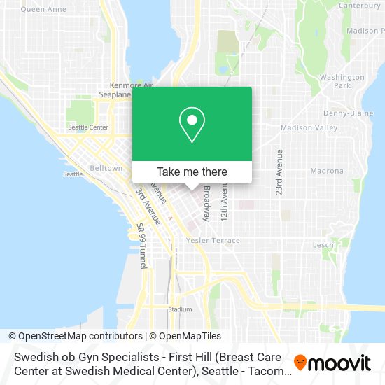 Swedish ob Gyn Specialists - First Hill (Breast Care Center at Swedish Medical Center) map