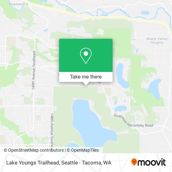 Lake Youngs Trailhead map