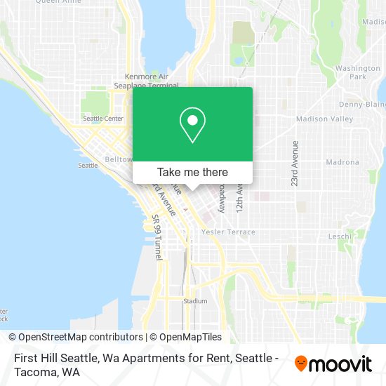 Mapa de First Hill Seattle, Wa Apartments for Rent