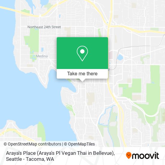 Mapa de Araya's Place (Araya's Pl Vegan Thai in Bellevue)