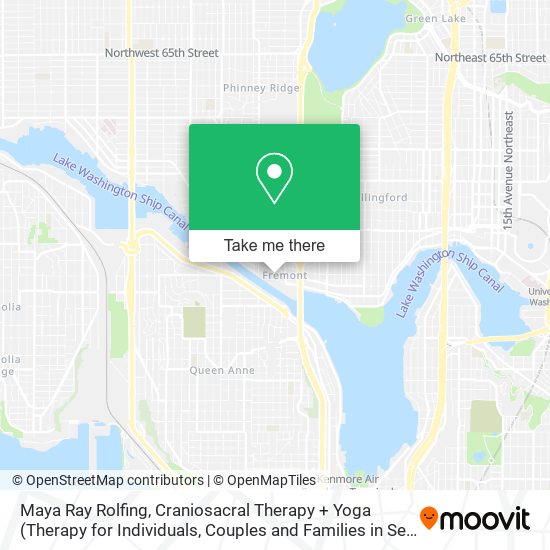 Mapa de Maya Ray Rolfing, Craniosacral Therapy + Yoga
