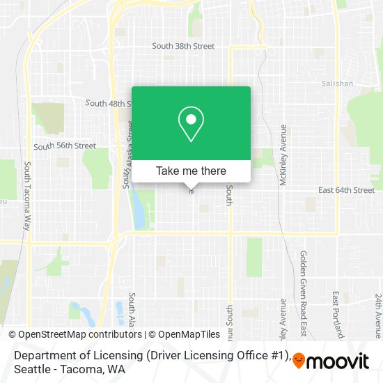 Mapa de Department of Licensing (Driver Licensing Office #1)