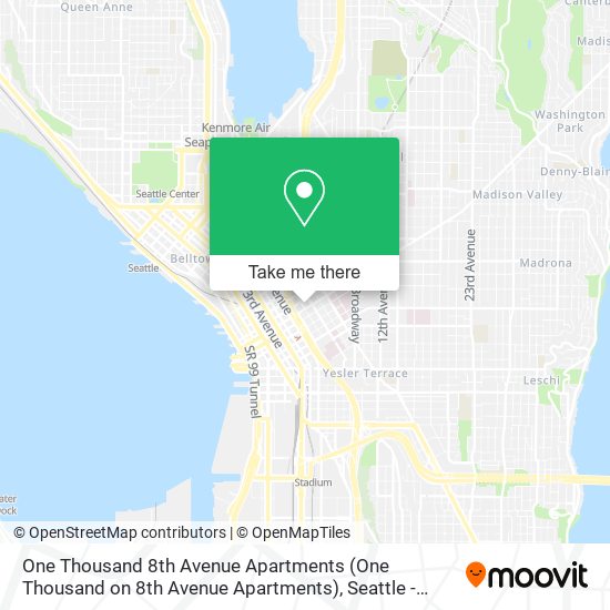 Mapa de One Thousand 8th Avenue Apartments