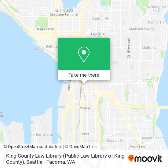 Mapa de King County Law Library (Public Law Library of King County)