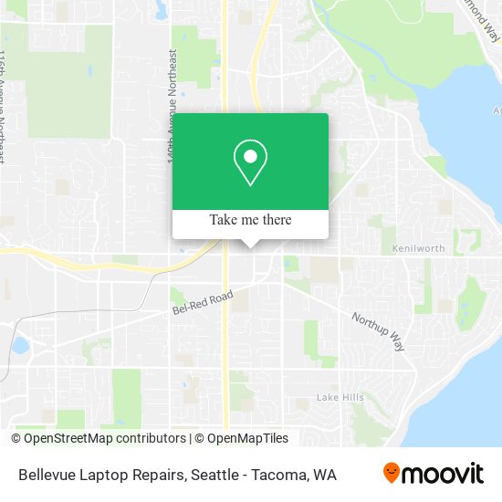 Bellevue Laptop Repairs map