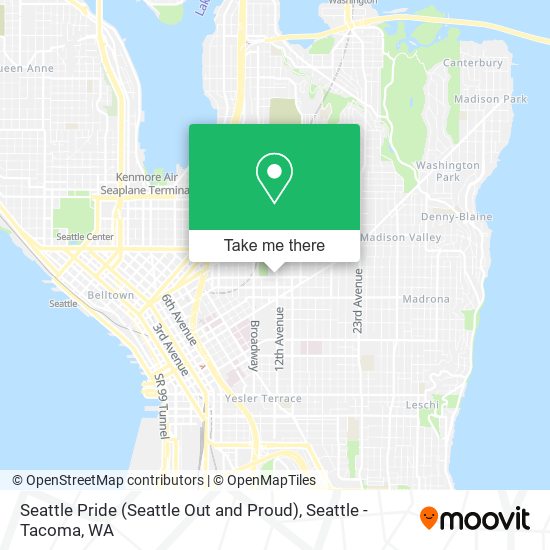 Mapa de Seattle Pride (Seattle Out and Proud)