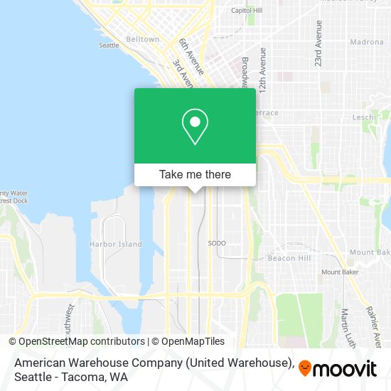 Mapa de American Warehouse Company (United Warehouse)