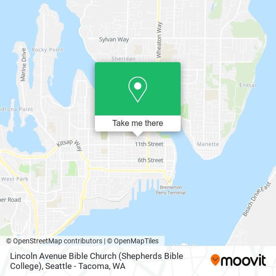 Mapa de Lincoln Avenue Bible Church (Shepherds Bible College)