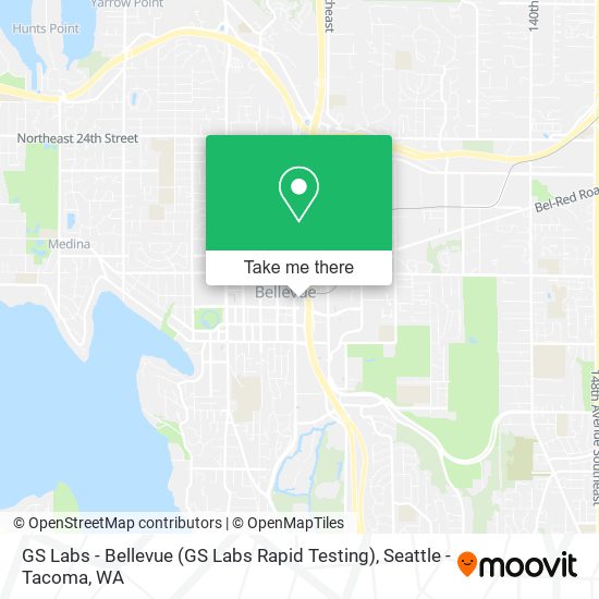 Mapa de GS Labs - Bellevue (GS Labs Rapid Testing)