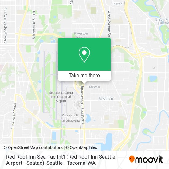 Red Roof Inn-Sea-Tac Int'l (Red Roof Inn Seattle Airport - Seatac) map