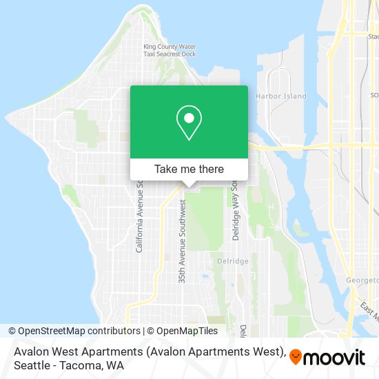 Mapa de Avalon West Apartments