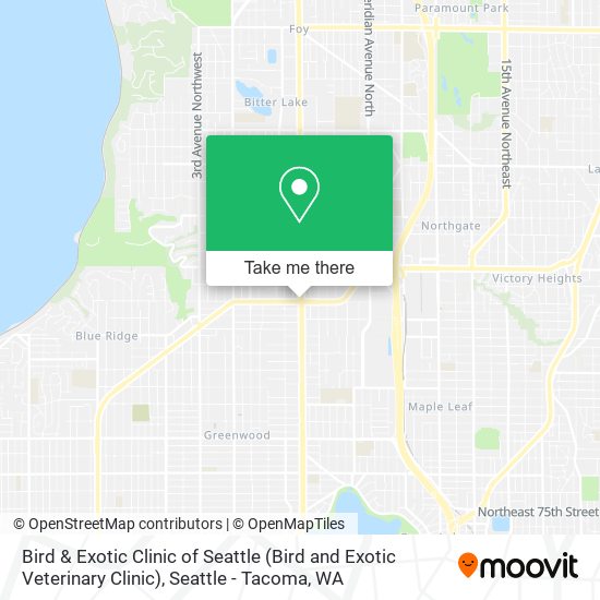 Bird & Exotic Clinic of Seattle (Bird and Exotic Veterinary Clinic) map