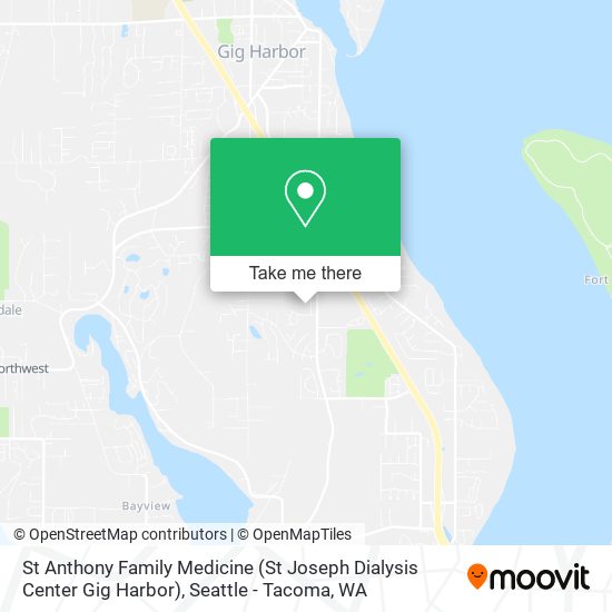 St Anthony Family Medicine (St Joseph Dialysis Center Gig Harbor) map