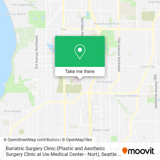 Mapa de Bariatric Surgery Clinic (Plastic and Aesthetic Surgery Clinic at Uw Medical Center - Nort)
