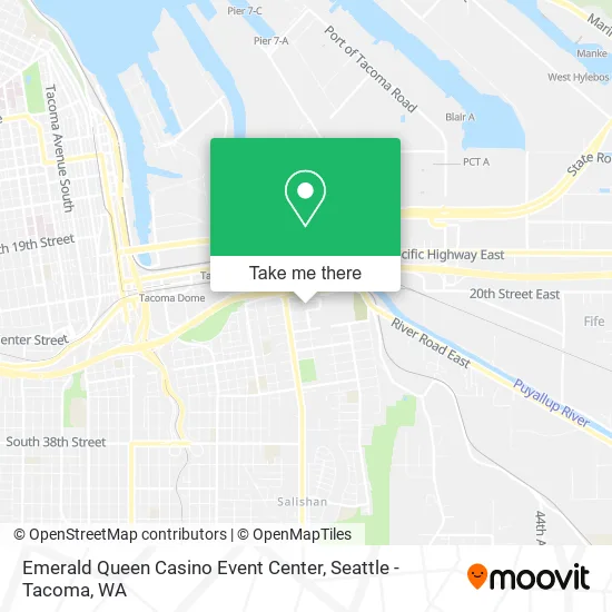 Emerald Queen Casino Event Center map