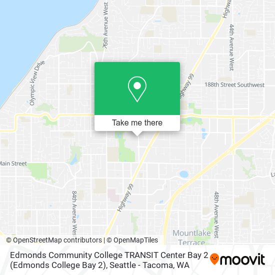 Edmonds Community College TRANSIT Center Bay 2 (Edmonds College Bay 2) map
