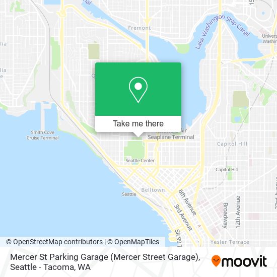 Mapa de Mercer St Parking Garage (Mercer Street Garage)