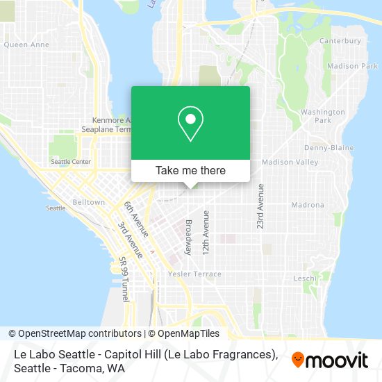 Mapa de Le Labo Seattle - Capitol Hill (Le Labo Fragrances)