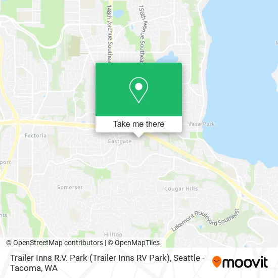 Mapa de Trailer Inns R.V. Park