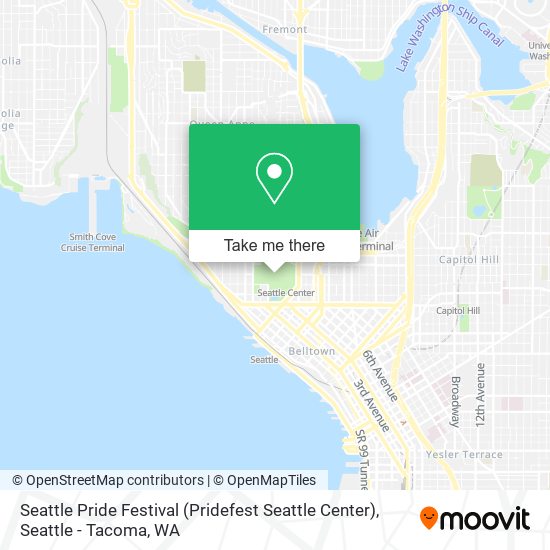 Mapa de Seattle Pride Festival (Pridefest Seattle Center)