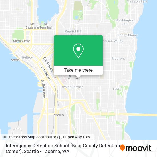 Mapa de Interagency Detention School (King County Detention Center)