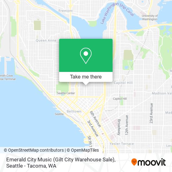 Mapa de Emerald City Music (Gilt City Warehouse Sale)