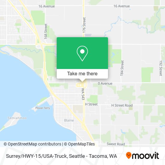 Surrey/HWY-15/USA-Truck map