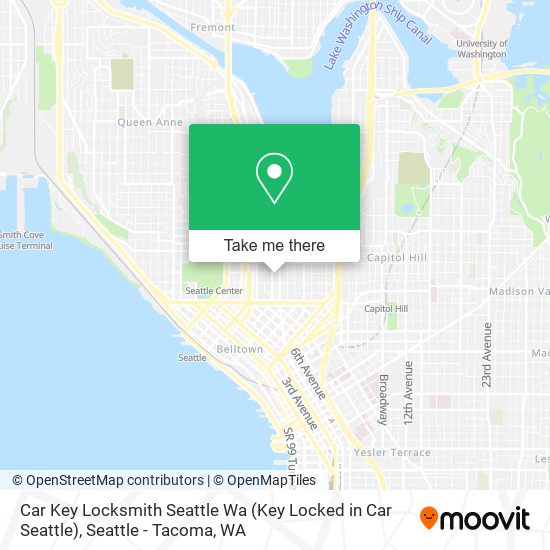 Mapa de Car Key Locksmith Seattle Wa (Key Locked in Car Seattle)