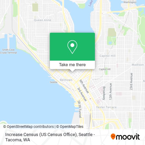 Increase Census (US Census Office) map