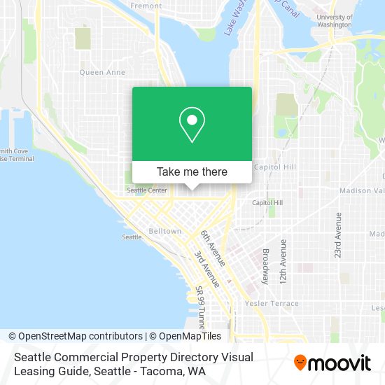 Mapa de Seattle Commercial Property Directory Visual Leasing Guide