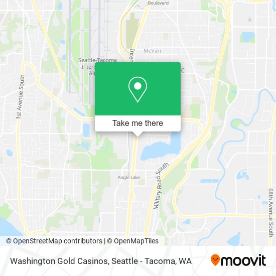 Washington Gold Casinos map