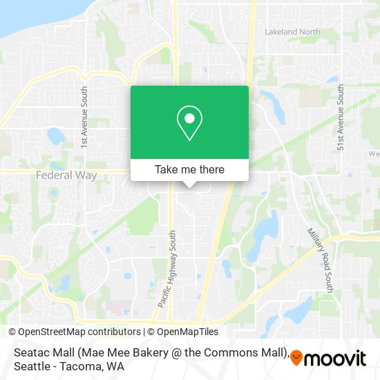 Mapa de Seatac Mall (Mae Mee Bakery @ the Commons Mall)