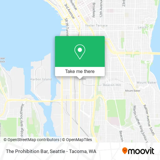The Prohibition Bar map