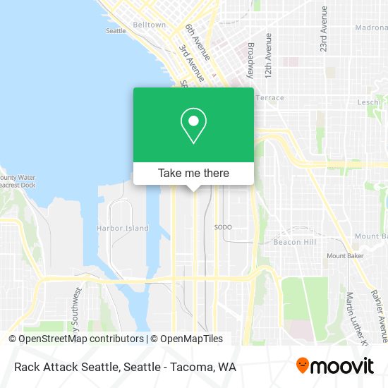 Mapa de Rack Attack Seattle