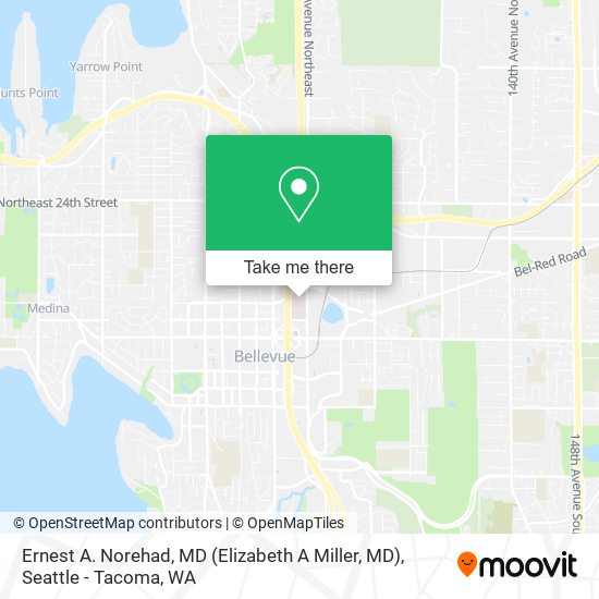 Ernest A. Norehad, MD (Elizabeth A Miller, MD) map