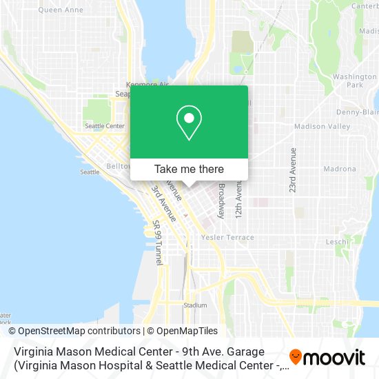 Mapa de Virginia Mason Medical Center - 9th Ave. Garage