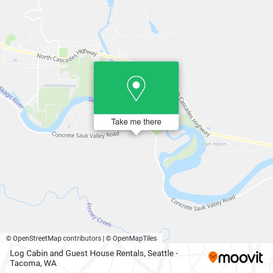 Log Cabin and Guest House Rentals map