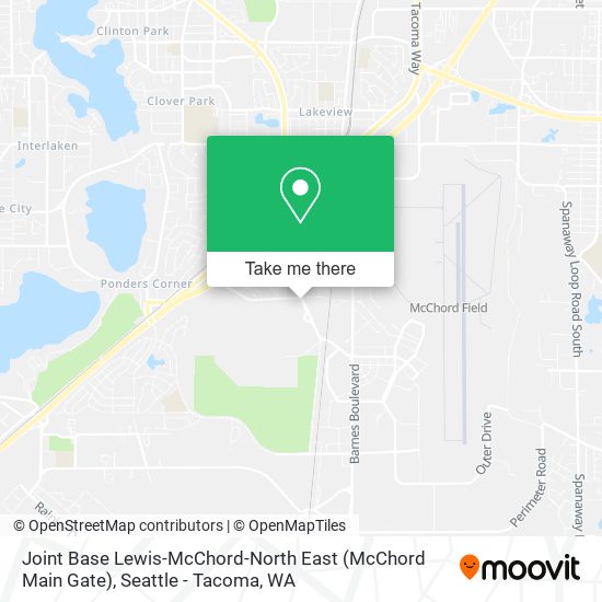Joint Base Lewis-McChord-North East (McChord Main Gate) map