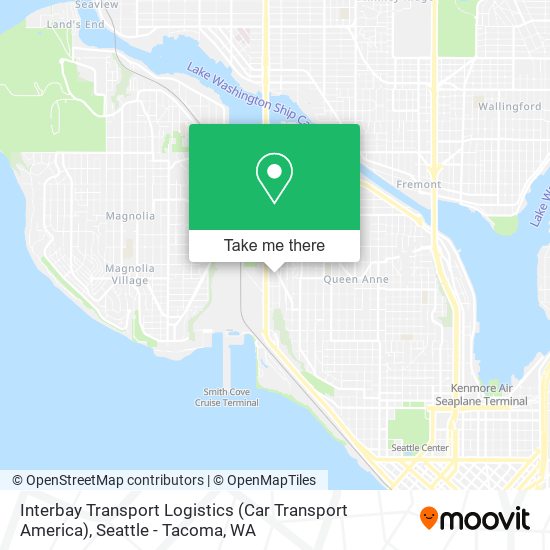 Mapa de Interbay Transport Logistics (Car Transport America)