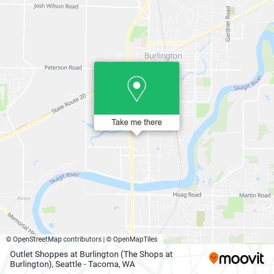 Mapa de Outlet Shoppes at Burlington (The Shops at Burlington)