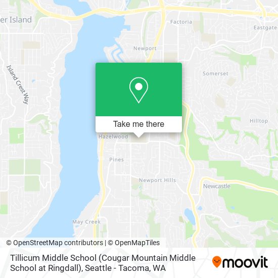Tillicum Middle School (Cougar Mountain Middle School at Ringdall) map