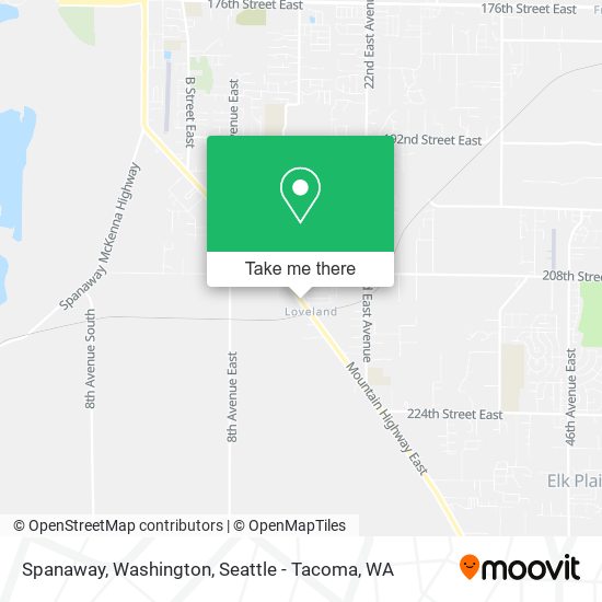 Mapa de Spanaway, Washington