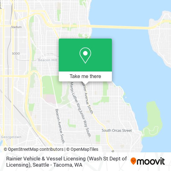 Rainier Vehicle & Vessel Licensing (Wash St Dept of Licensing) map