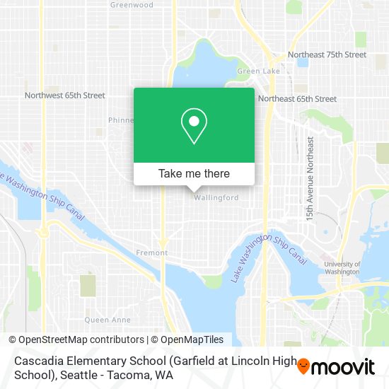 Cascadia Elementary School (Garfield at Lincoln High School) map