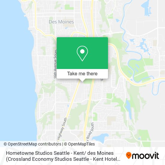 Hometowne Studios Seattle - Kent/ des Moines (Crossland Economy Studios Seattle - Kent Hotel Kent) map