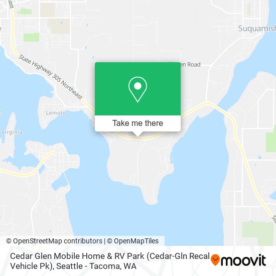 Mapa de Cedar Glen Mobile Home & RV Park (Cedar-Gln Recal Vehicle Pk)