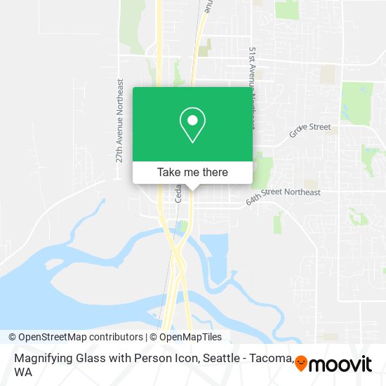 Magnifying Glass with Person Icon map