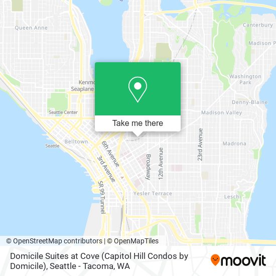 Mapa de Domicile Suites at Cove (Capitol Hill Condos by Domicile)